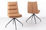 Thumbnail: Hayley swivel dining chair (brown grey beige available)