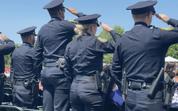 Officers at attention