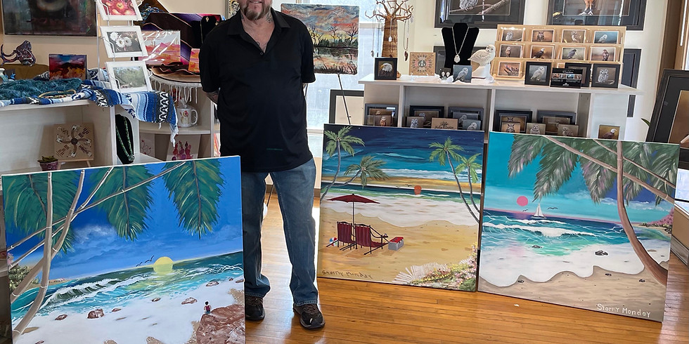 INTERVIEW & PAINTING DEMO WITH STORMY MONDAY! (Free, no ticket required)