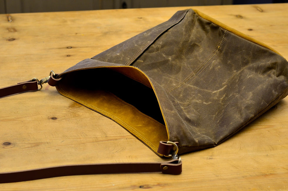 Thumbnail: Foraging  Field Bag Over the shoulder crossbody bag, shopper waxed canvas
