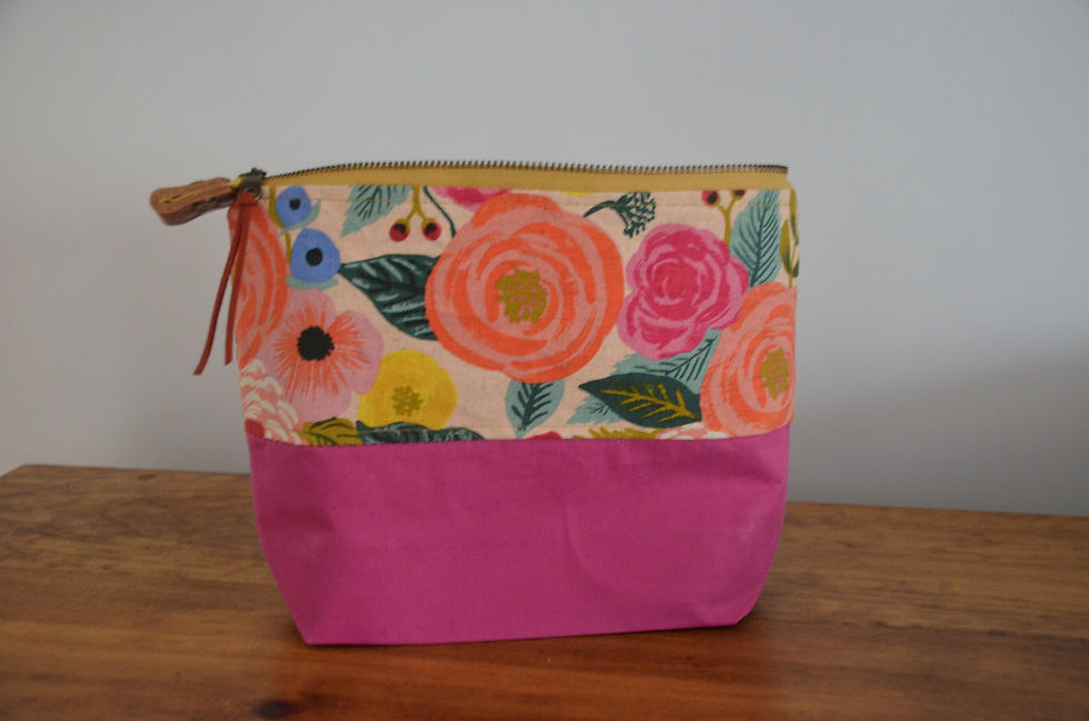 Thumbnail: Flower Makeup Bags/ Craft Bag/ Small Clutch Bag/ Knitting Bag/ Purse / Flower Pu