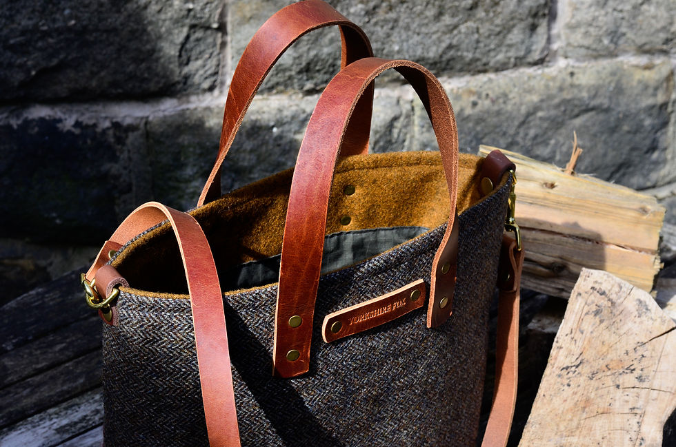 Thumbnail: Heart Of Yorkshire Shoulder Bag, Work bag, casual bag, wool bag, Yo