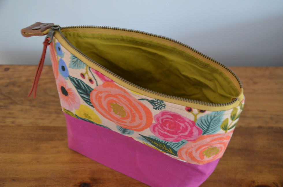 Thumbnail: Flower Makeup Bags/ Craft Bag/ Small Clutch Bag/ Knitting Bag/ Purse / Flower Pu