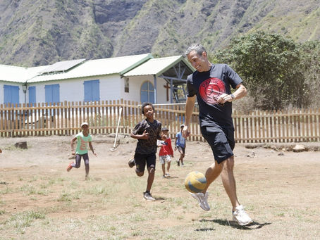 Visita de Pedro Pauleta à ilha da Reunião