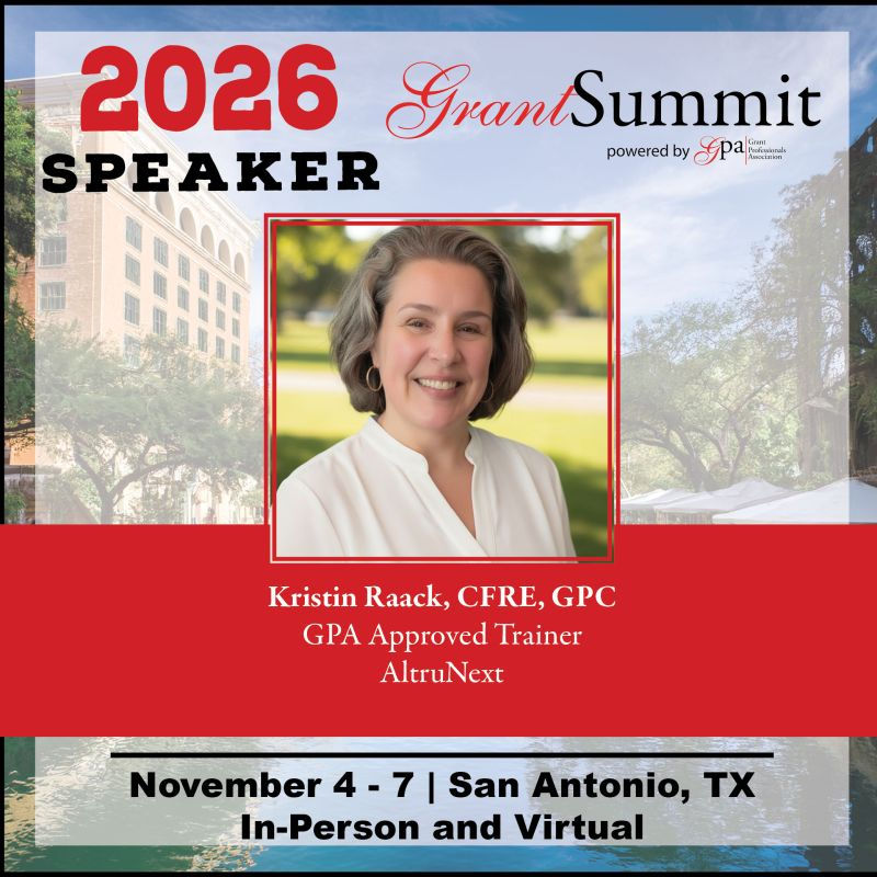 Kristin Raack Featured as a GrantSummit 2026 Speaker