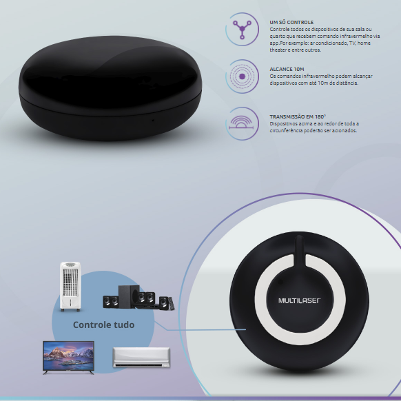 Miniatura: Controle Remoto Universal Inteligente Wi-Fi SE226 - Multilaser