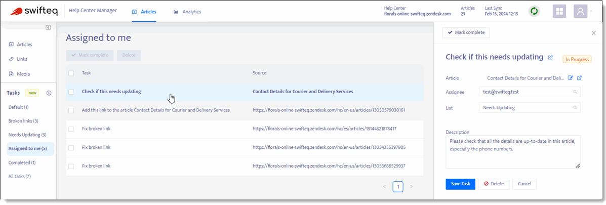 Introducing Tasks Streamline Your Help Center Workflows Introducing Tasks Streamline Your Help Center Workflows