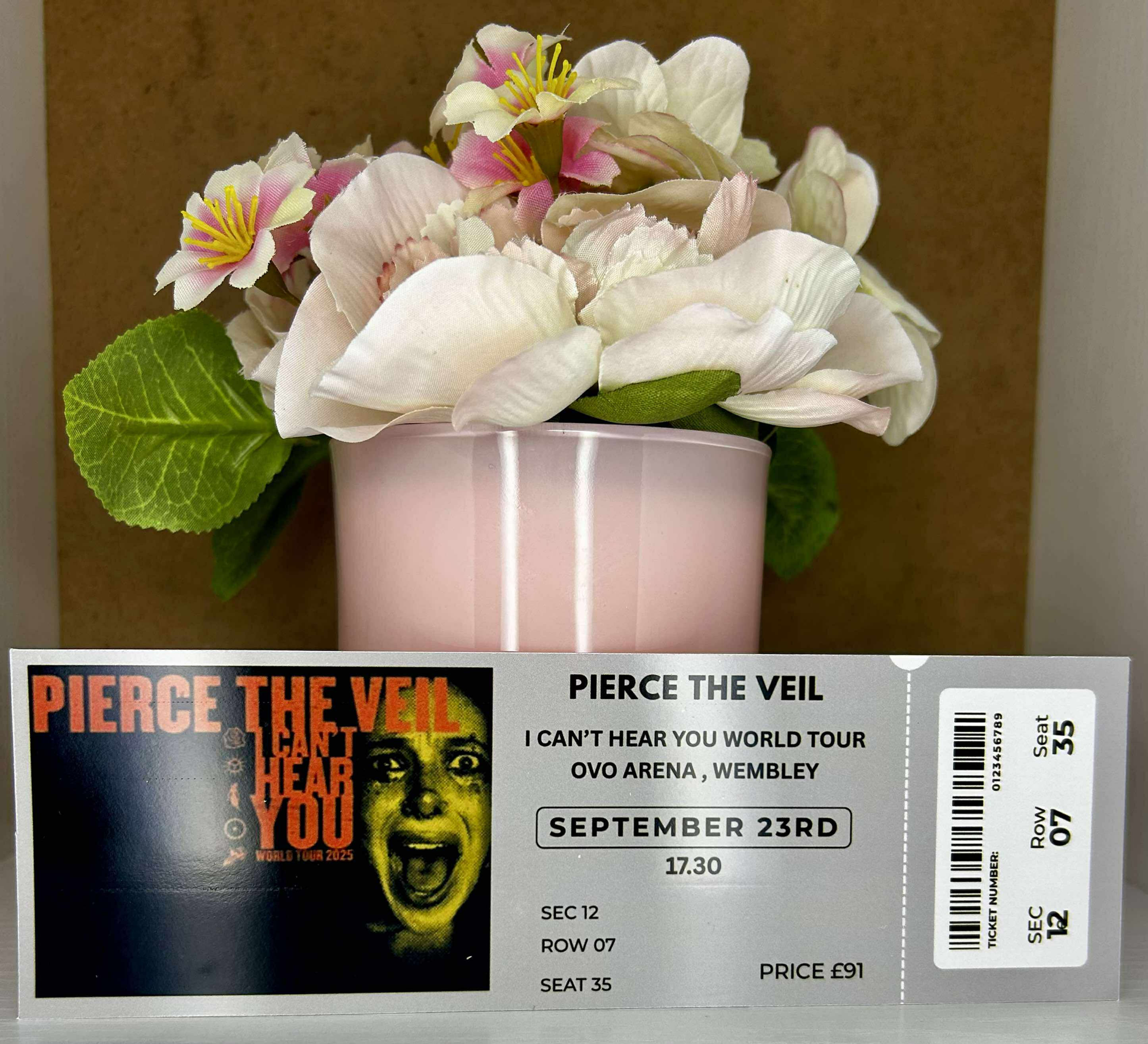 Pierce the Veil Personalised Mock Concert Ticket any Artist