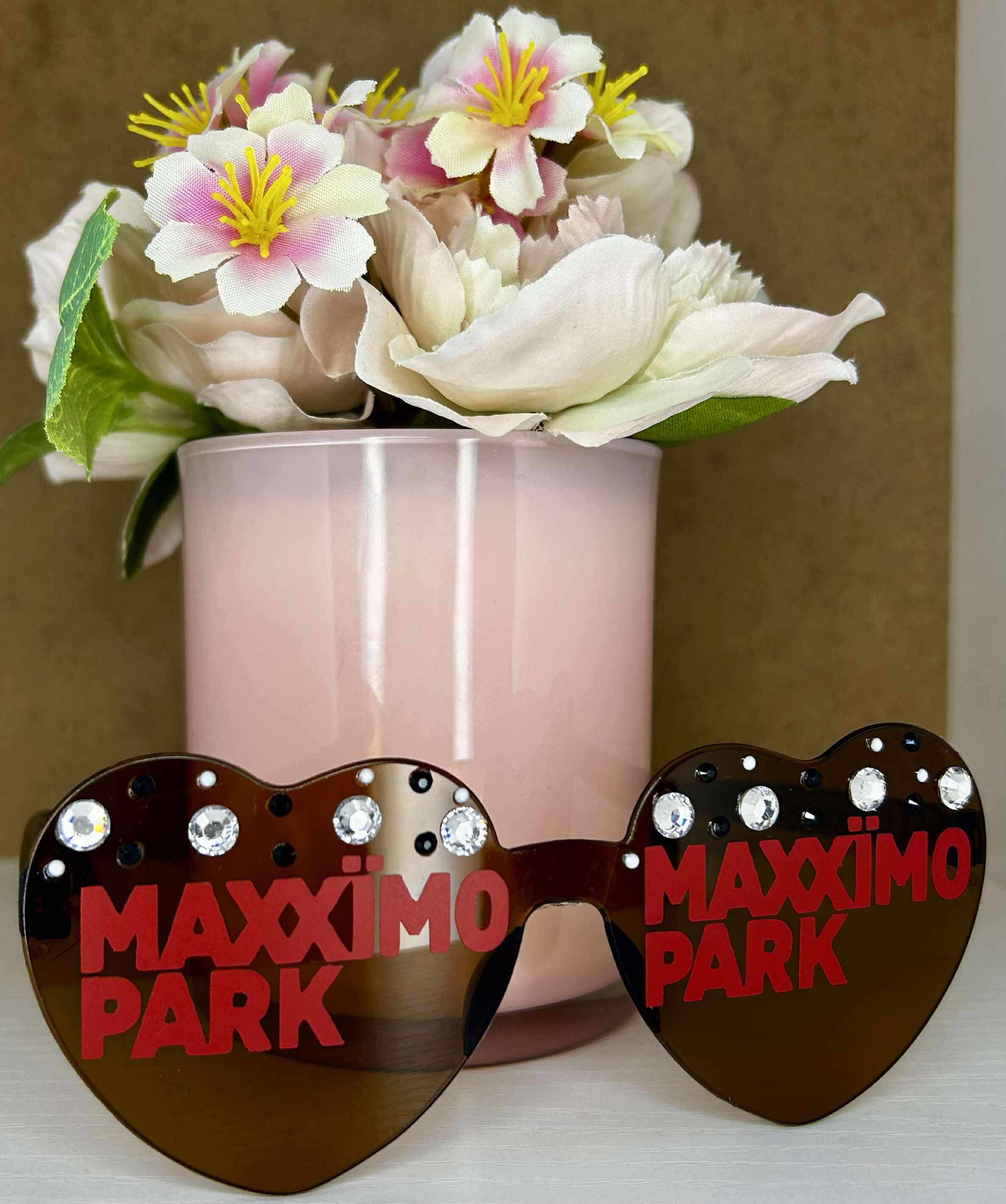 Maxximo Park Heart Glasses with Rhinestones