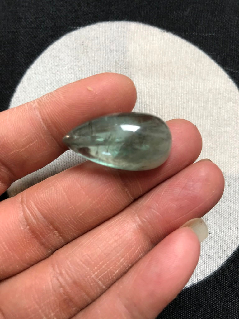 Thumbnail: Oregon Sunstone Cabochon 1 Piece Size 27 MM Approx