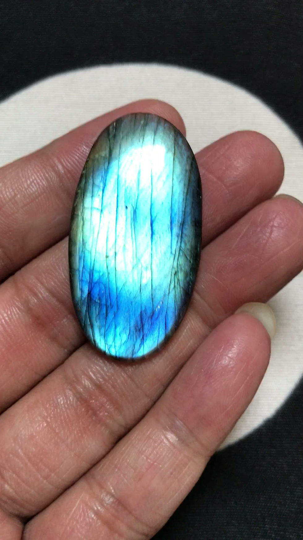 Thumbnail: Labradorite Cabochon 1 Piece Size 41 MM Approx