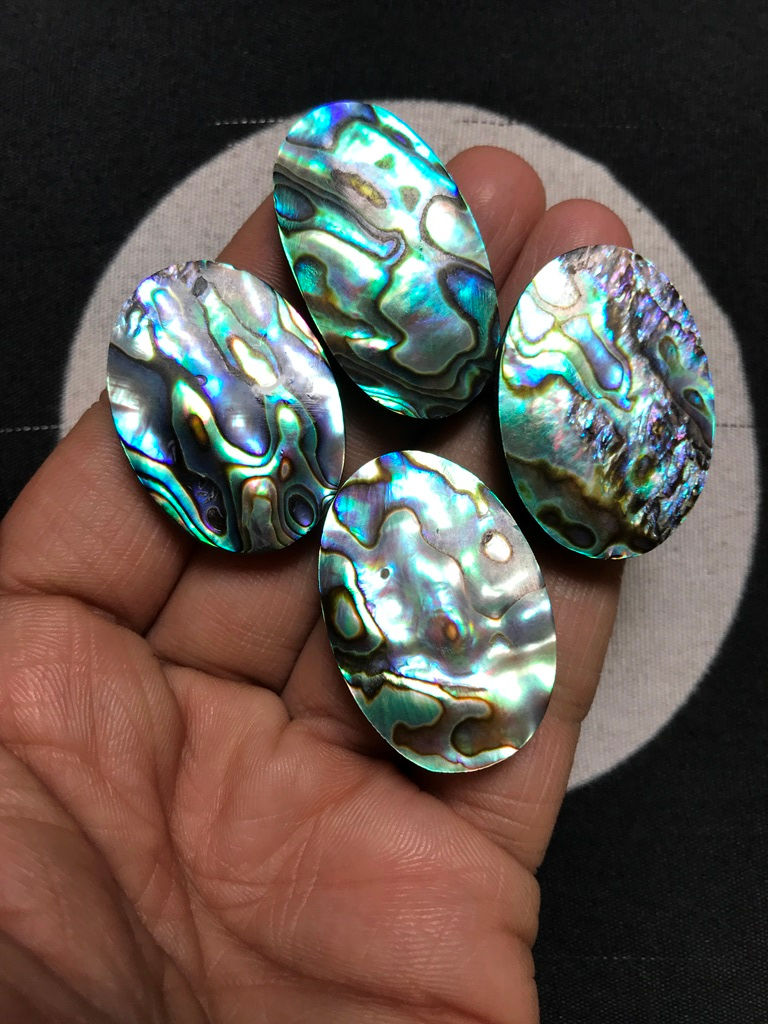 Thumbnail: Gemstone Cabochons 4 Piece Size 37-33 MM Approx