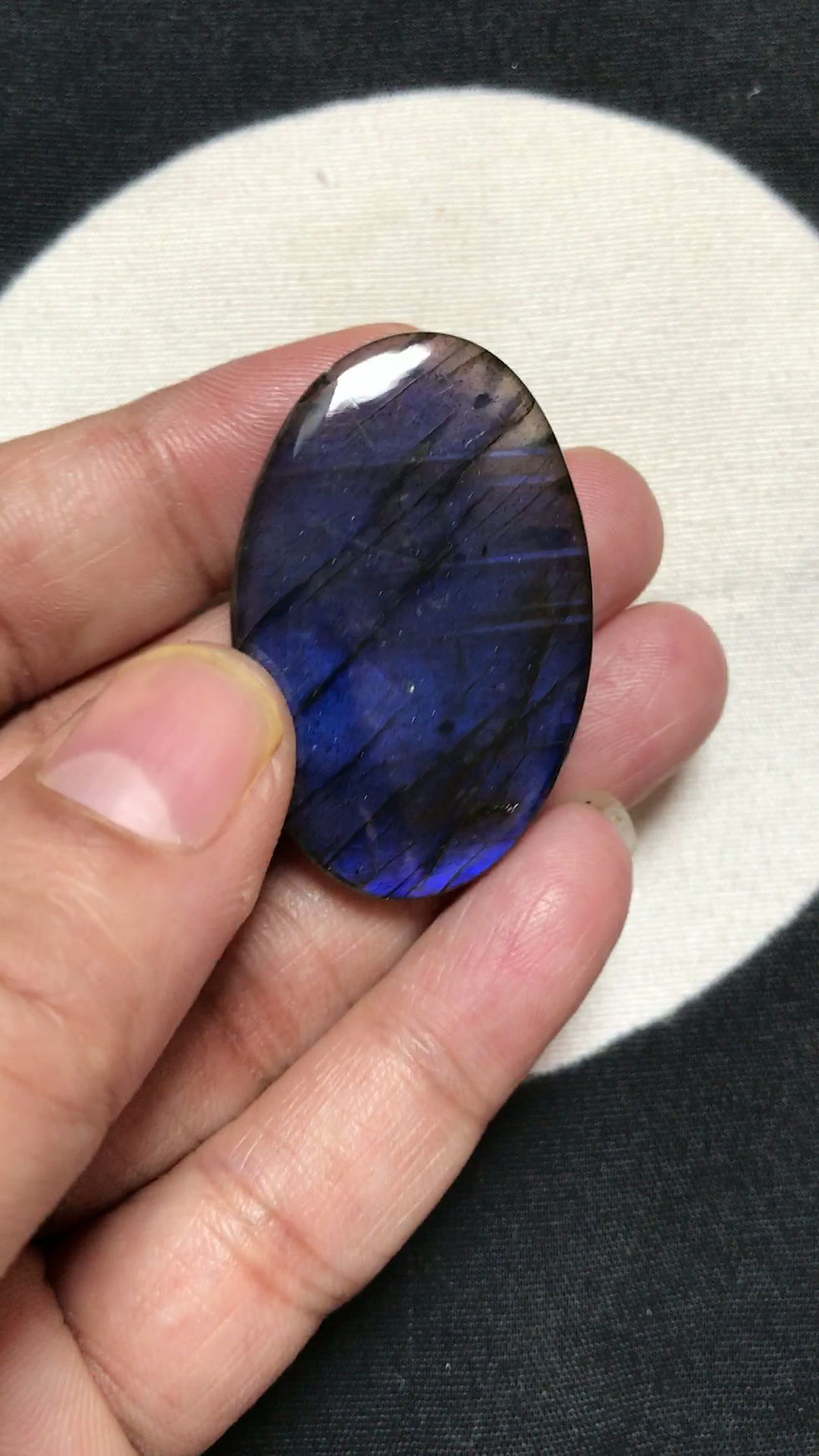Thumbnail: Blue Labradorite Cabochon 1 Piece Size 41 MM Approx