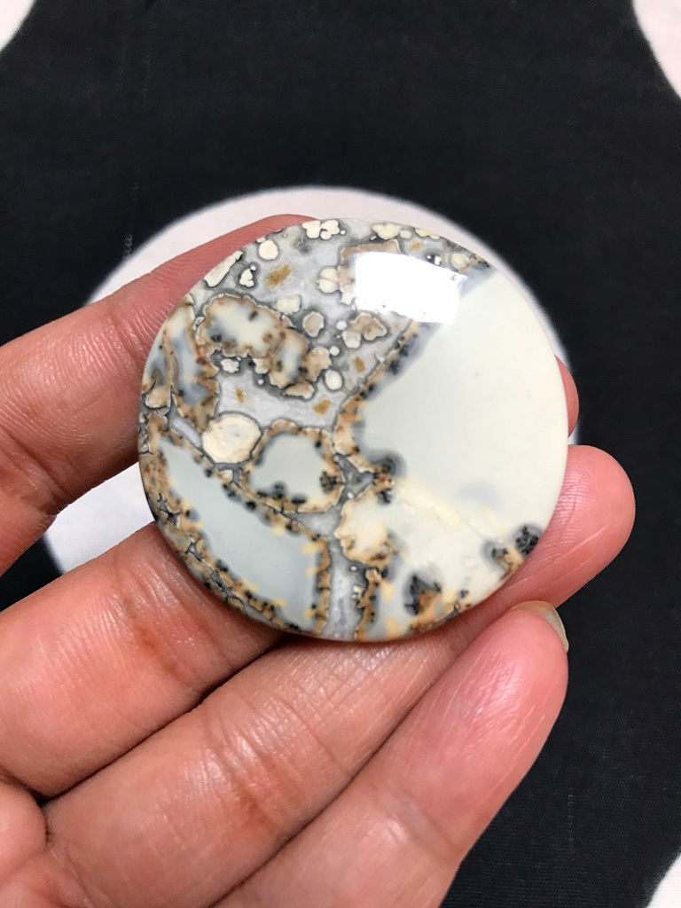 Thumbnail: Maligano Jasper Cabochon 1 Piece Size 42 MM Approx