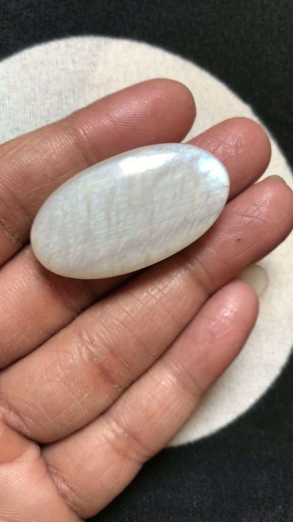 Miniature : African Moonstone Cabochon 1 Piece Size 38 MM Approx