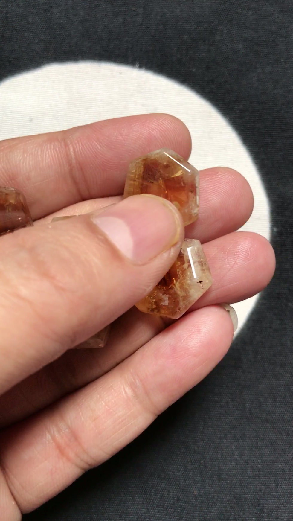Miniature : Natural Citrine Slice 5 Piece Size 17-14 MM APPROX