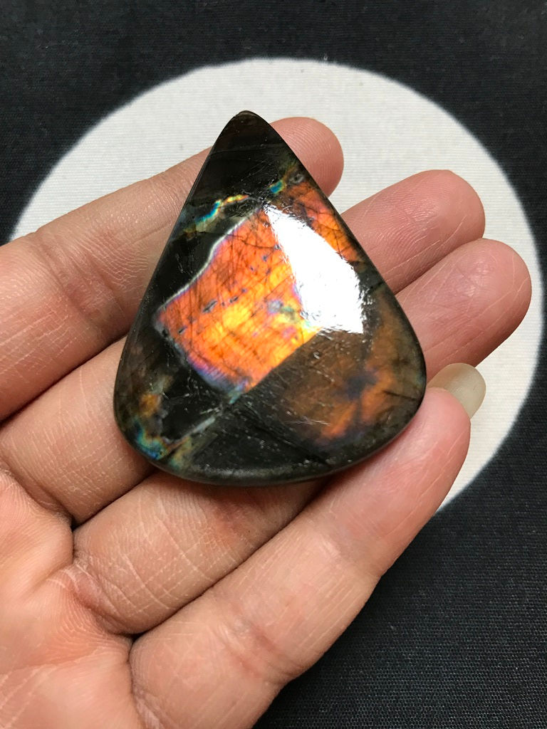 Labradorite Cabochon 1 Piece Size 50 MM Approx