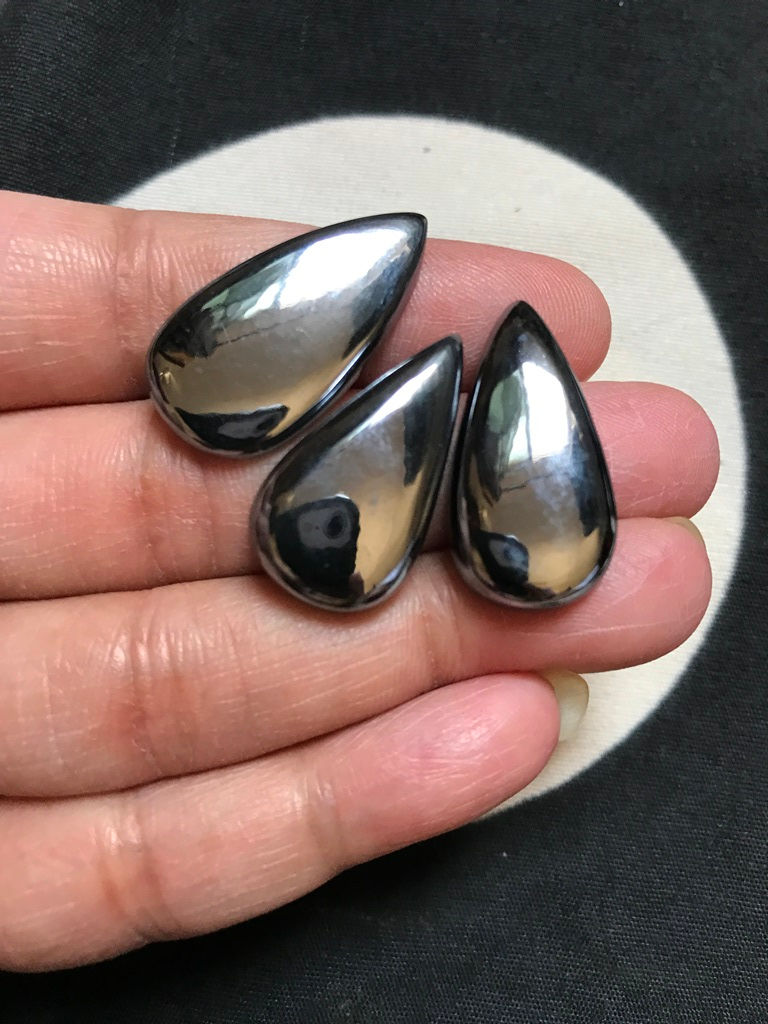 Thumbnail: Silicon Cabochon 3 Piece Size 29-26 MM Approx