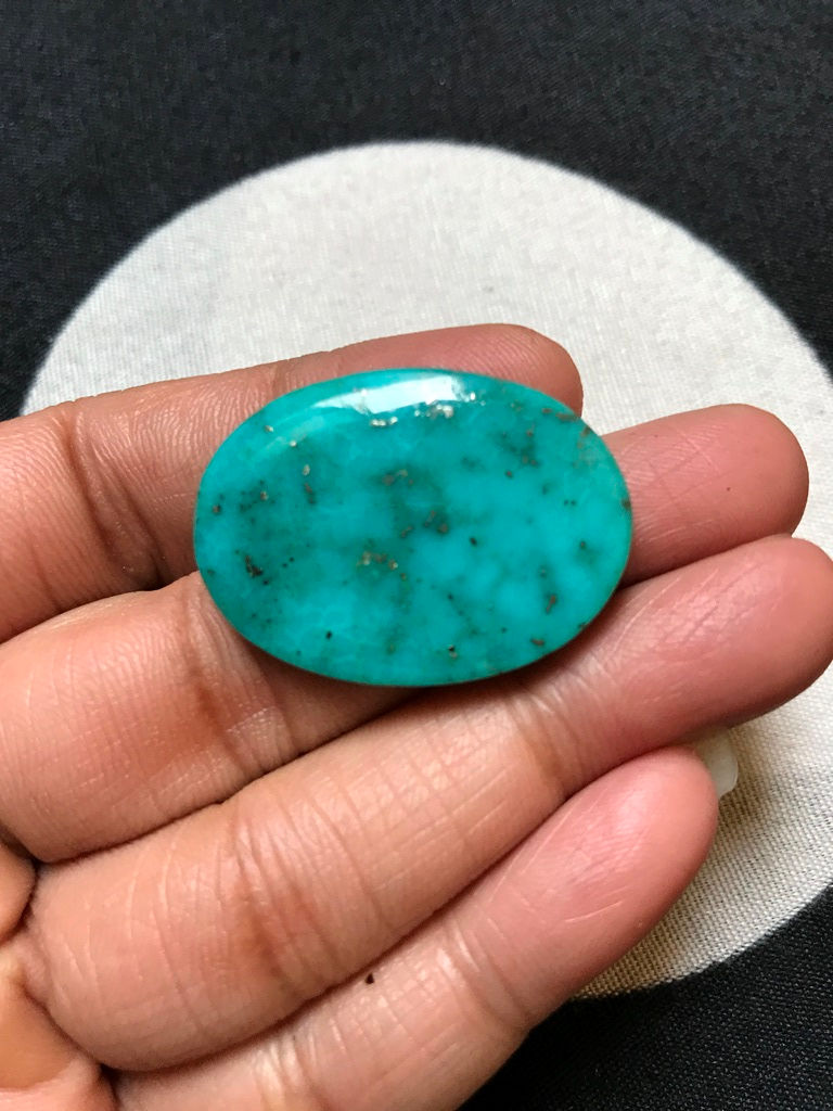 Thumbnail: Arizona Turquoise Cabochon 1 Piece Size 33 MM APPROX