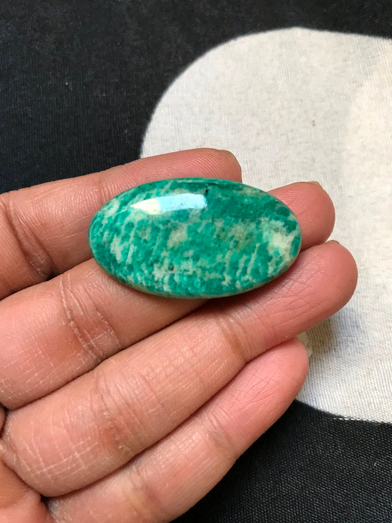 Миниатюра: Amazonite Cabochon 1 Piece Size 35 MM Approx