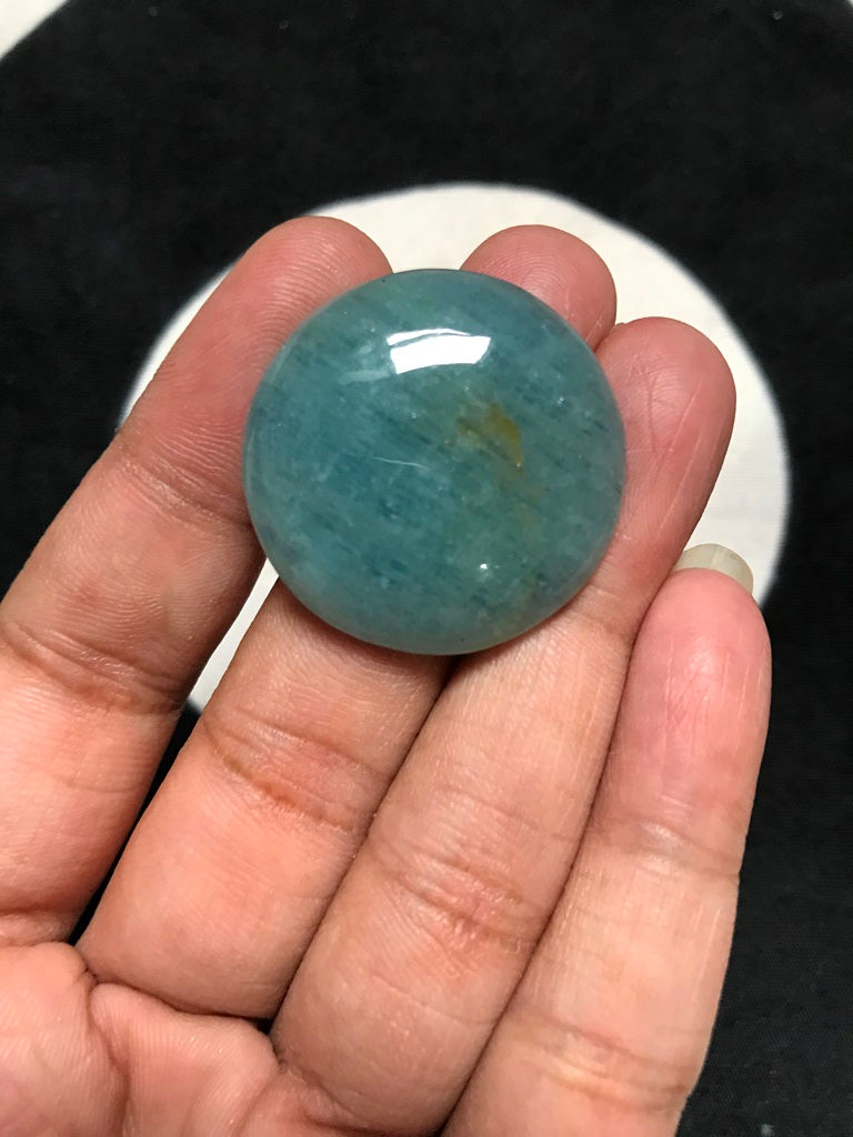 Миниатюра: Aquamarine Cabochon 1 Piece Size 30 MM Approx