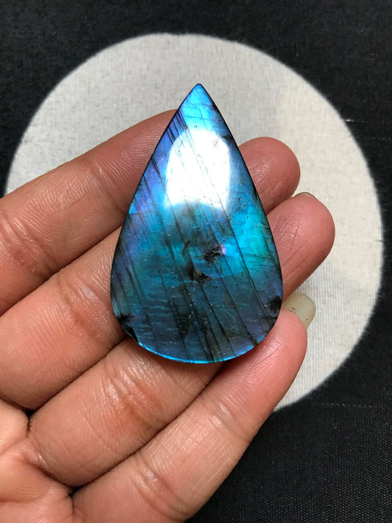 Miniature : Labradorite Cabochon 1 Piece Size 50 MM Approx