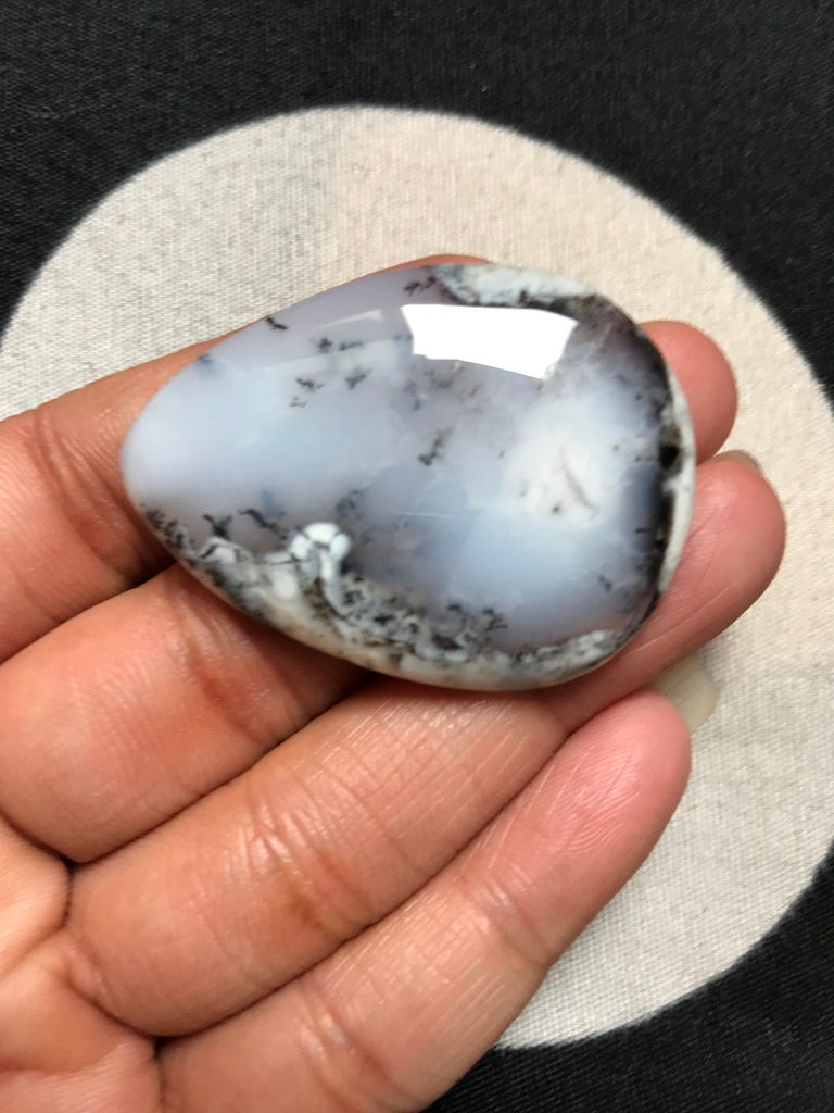 サムネイル： Dendrite Opal Cabochon 1 Piece Size 45 MM Approx