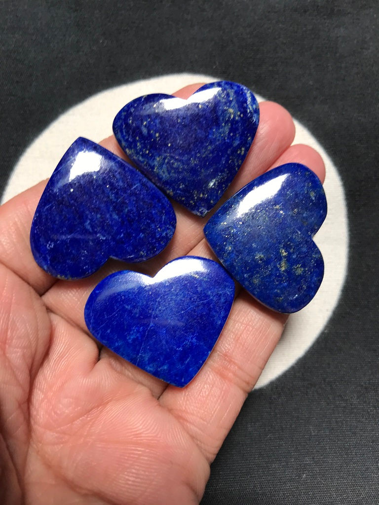 Lapis Lazuli Cabochon 4 Piece Size 30-27 MM Approx
