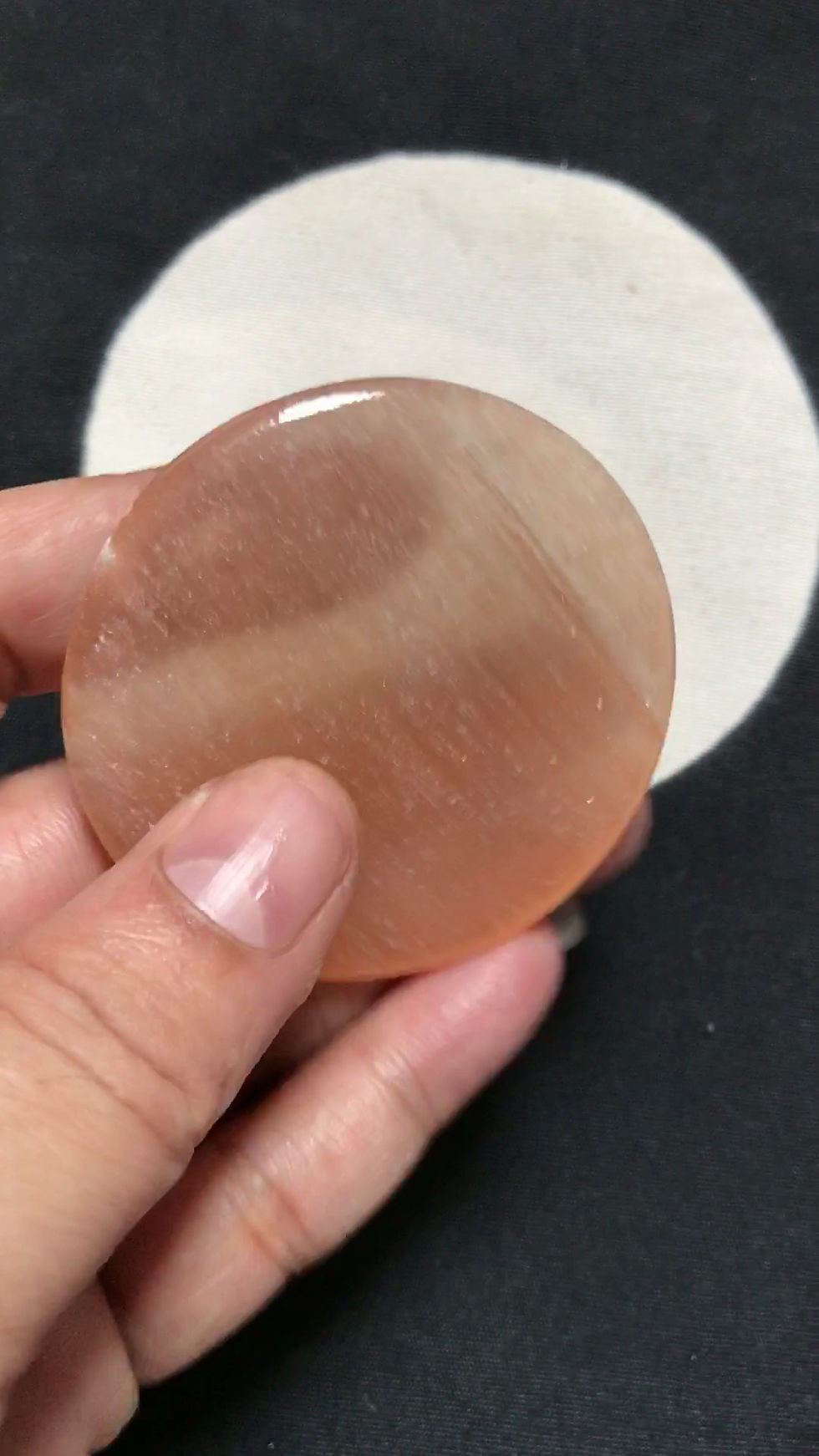 Miniatura: Selenite Cabochon 1 Piece Size 54 MM Approx