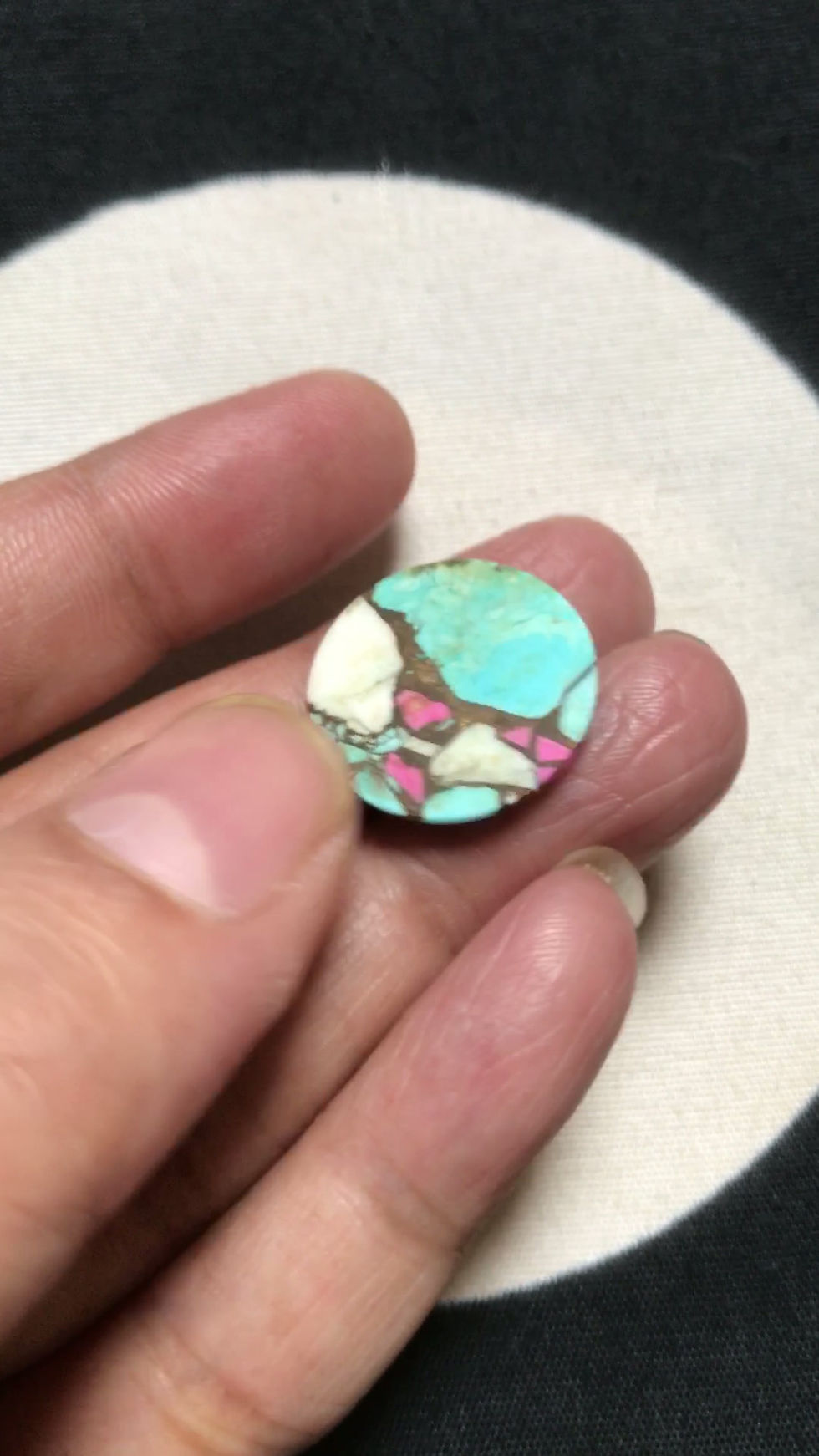 Thumbnail: Spiny Oster Turquoise Cabochon 1 Piece Size 18 MM APPROX