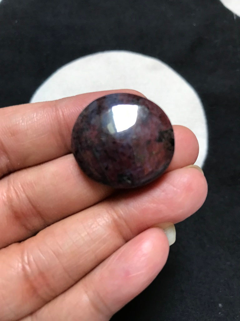 サムネイル： Ruby Cabochon 1 Piece Size 25 MM Approx