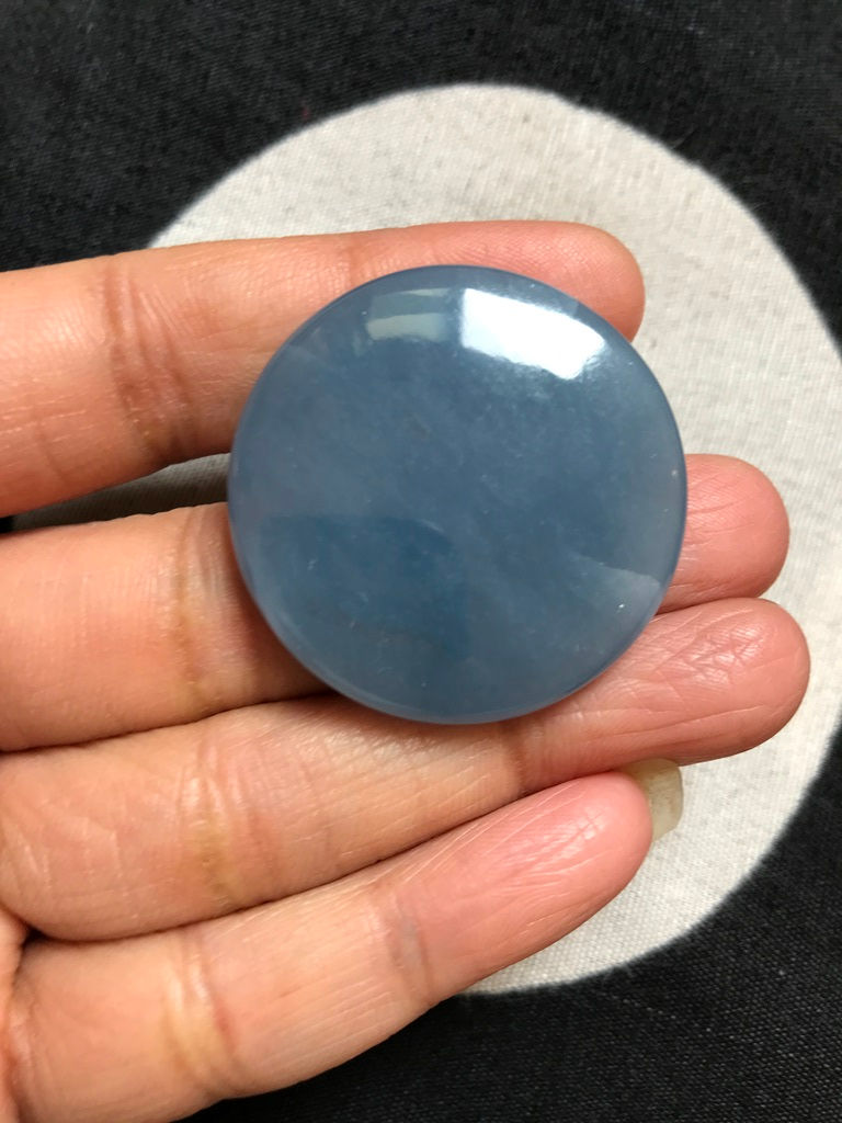 サムネイル： Angelite Cabochon 1 Piece Size 37 MM Approx