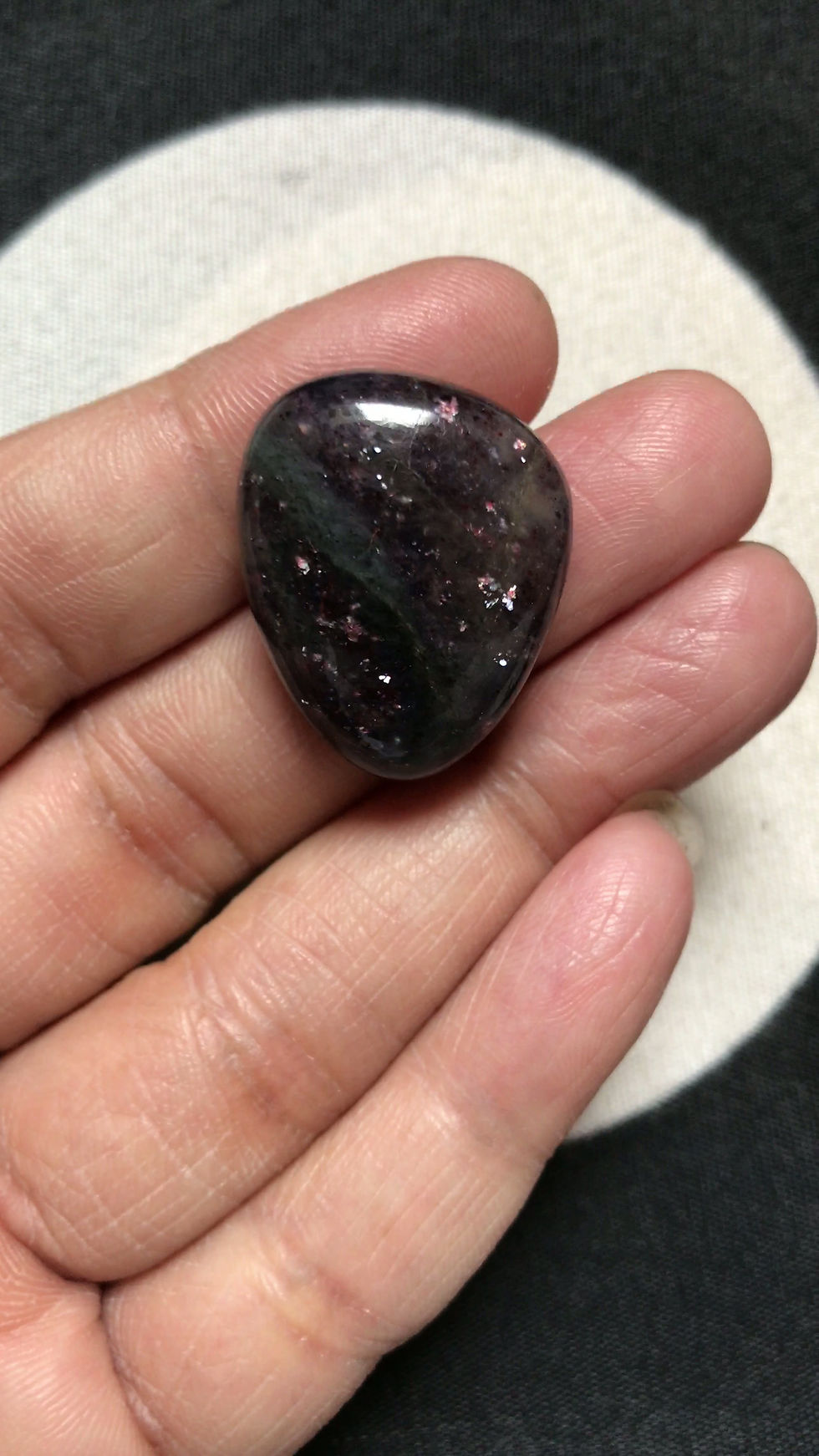 Thumbnail: Iolite Cabochon 1 Piece Size 26 MM APPROX