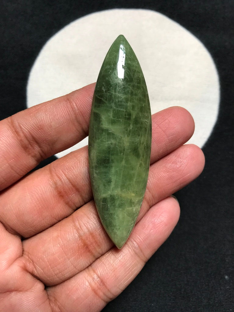 Green Aquamarine Cabochon 1 Piece Size 67 MM Approx