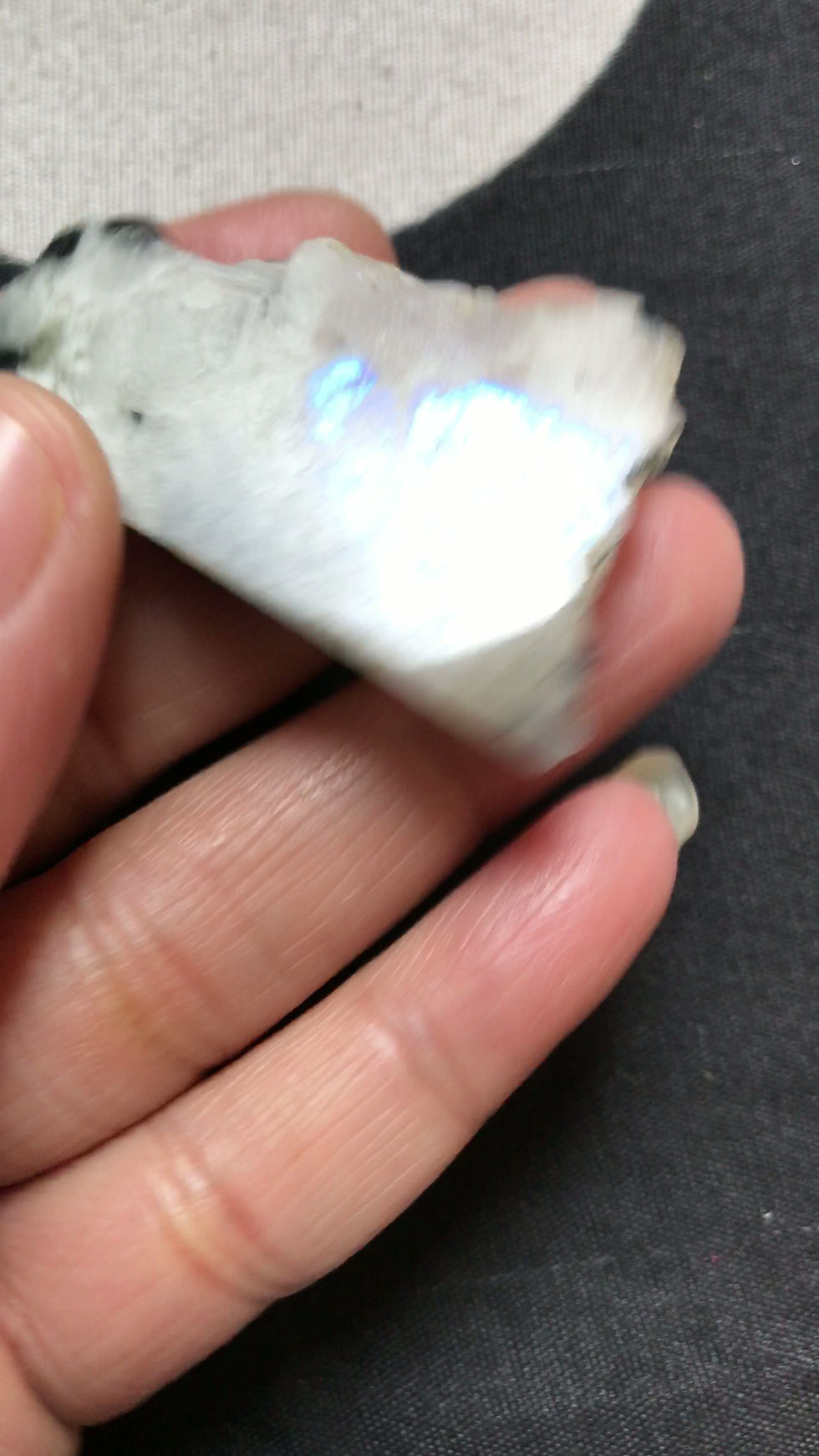 Thumbnail: Rainbow Moonstone Slice 1 Piece Size 42 MM Approx