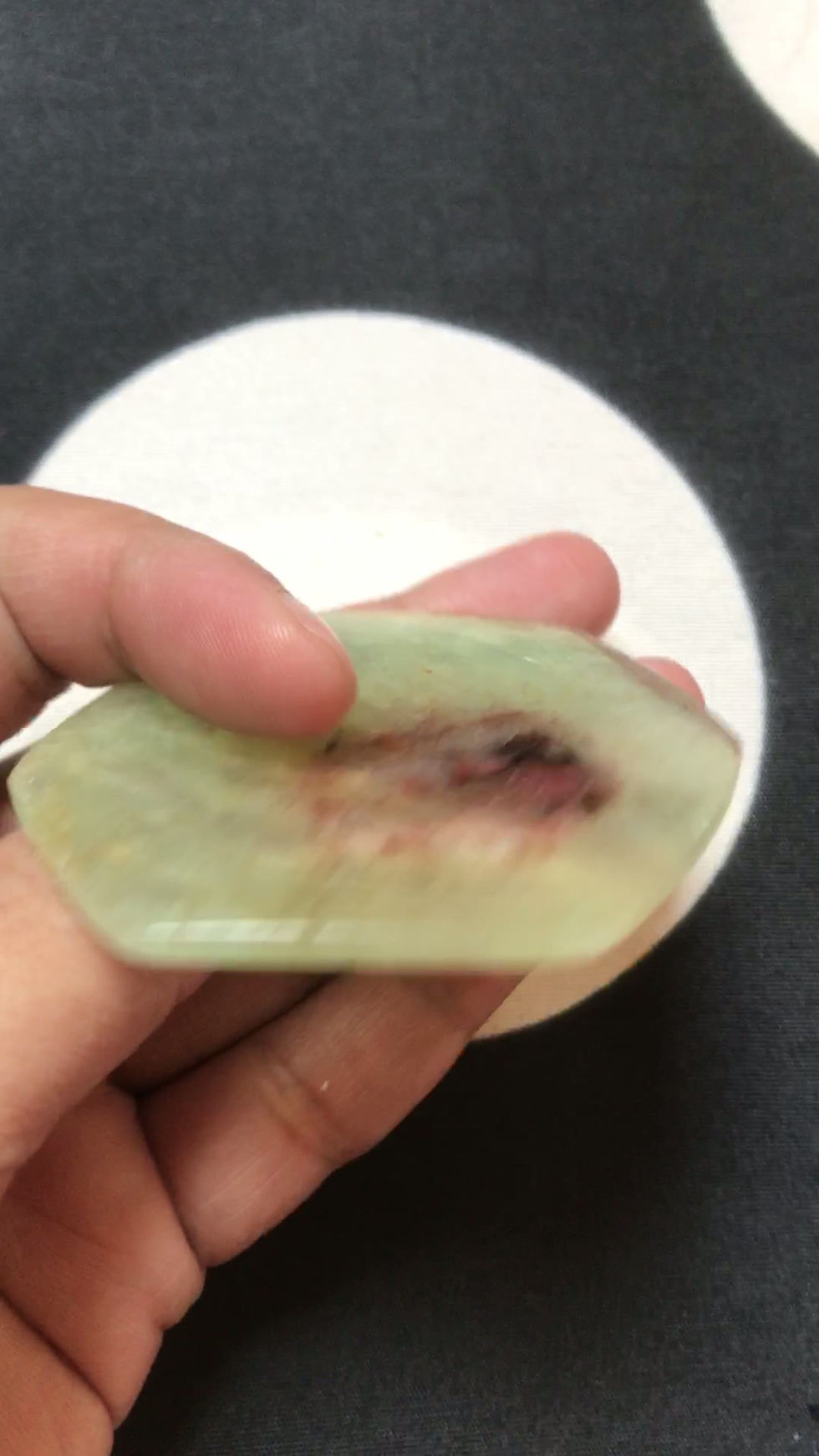 Thumbnail: Natural Aquamarine Slice Cabochon 1 Piece Size 68 MM Approx