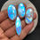 Thumbnail: Rainbow Moonstone Cabochon 4 Piece Size 35-27 MM Approx