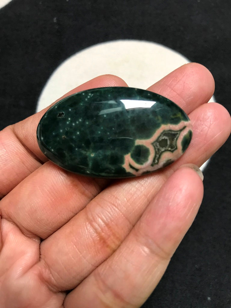サムネイル： Ocean Jasper Cabochon 1 Piece Size 43 MM Approx