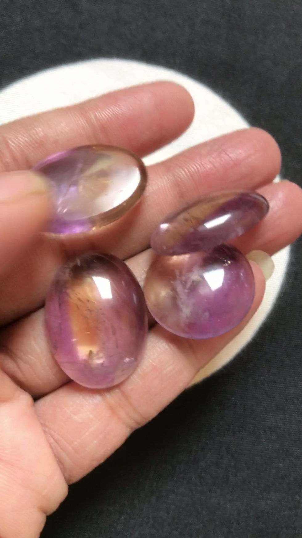 Miniatura: Ametrine Cabochon 4 Piece Size 26-21 MM Approx