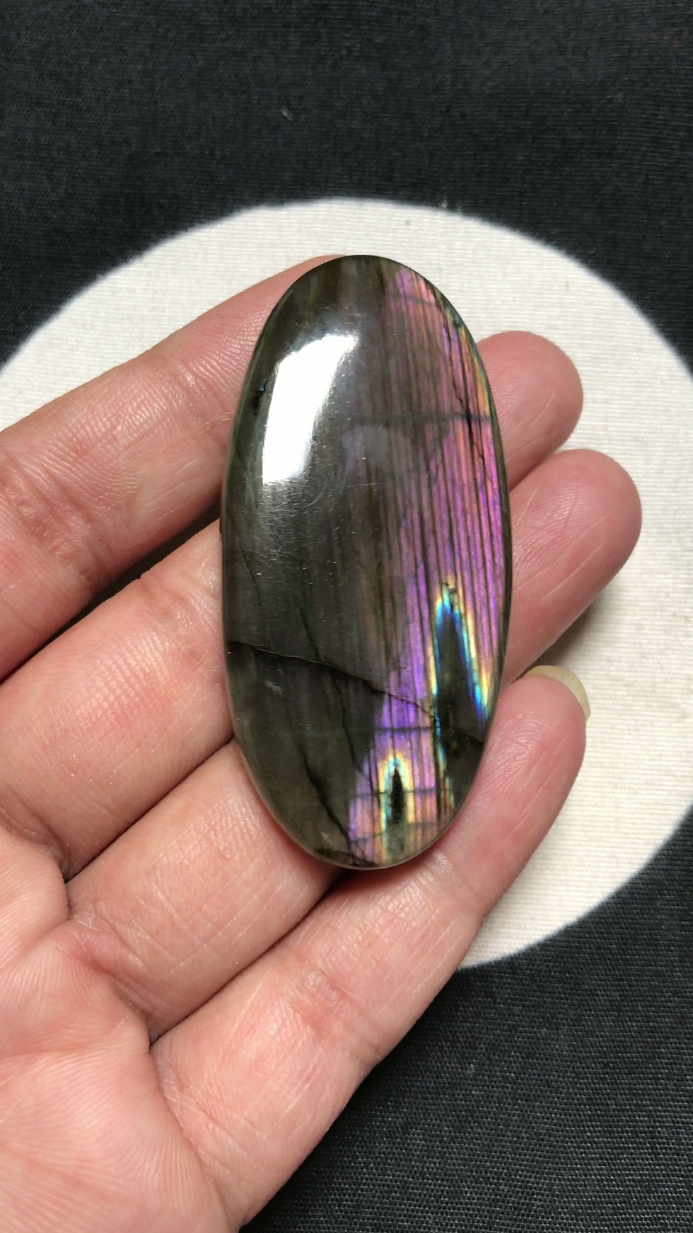 Miniature : Labradorite Cabochon 1 Piece Size 57 MM Approx