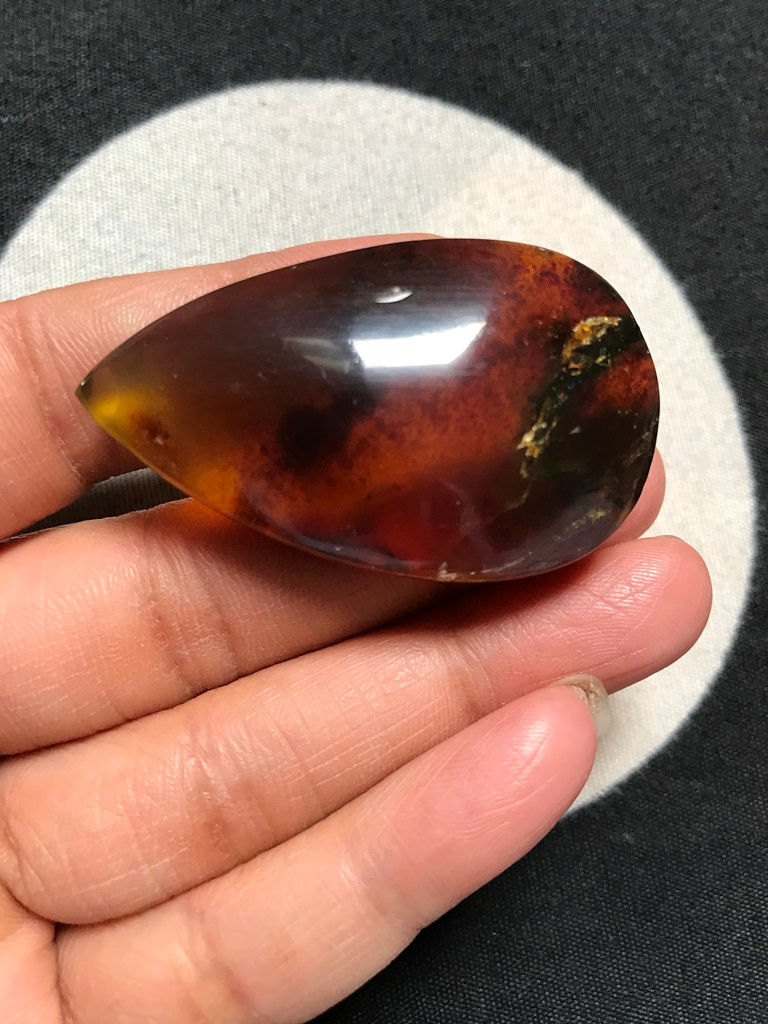 Миниатюра: Natural Amber Cabochon 1 Piece Size 48 MM Approx