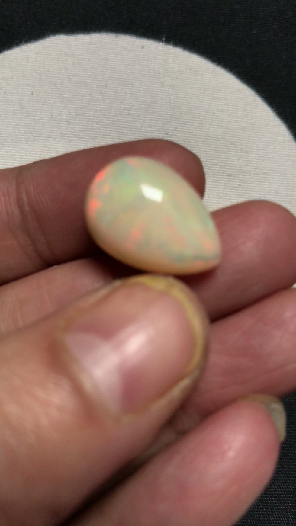 Thumbnail: Ethiopian Opal Cabochon 1 Piece Size 19 MM Approx