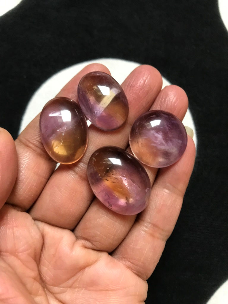 Thumbnail: Ametrine Cabochon 4 Piece Size 26-21 MM Approx