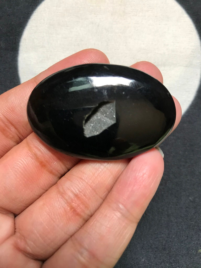 Thumbnail: Onyx Window Durzi Cabochon 1 Piece Size 46 MM Approx