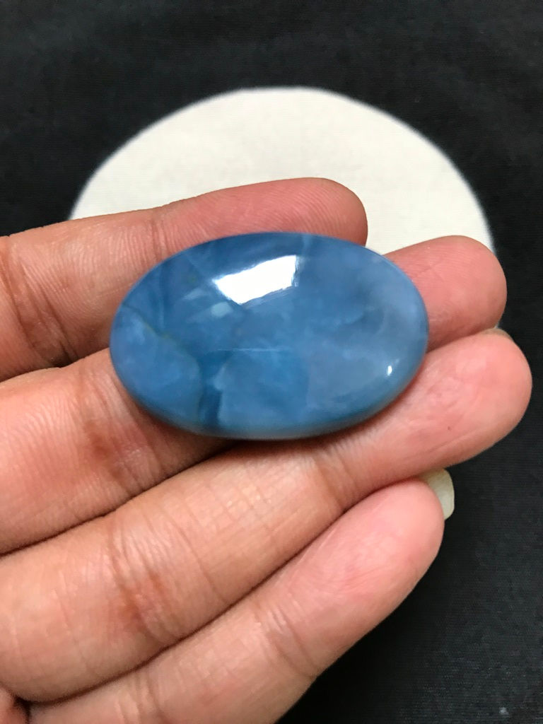 Миниатюра: Blue Opal Cabochon 1 Piece Size 35 MM Approx