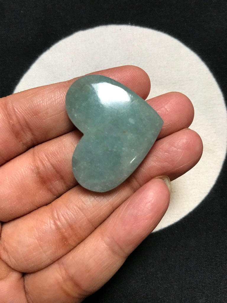 サムネイル： Aquamarine Cabochon 1 Piece Size 33 MM Approx