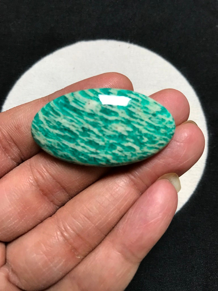 サムネイル： Amazonite Cabochon 1 Piece Size 40 MM Approx