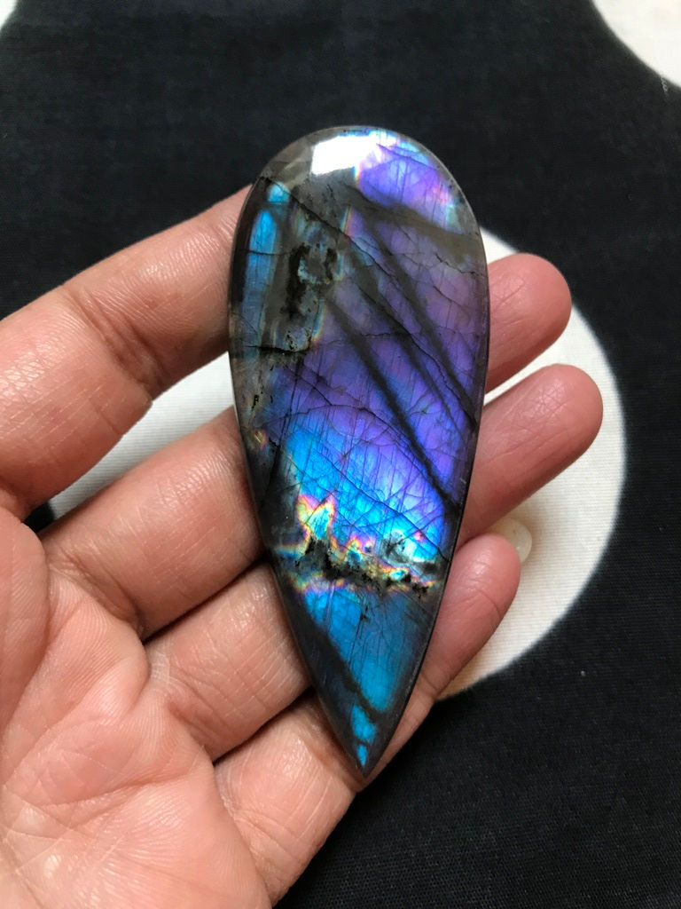 Labradorite Cabochon 1 Piece Size 83 MM Approx