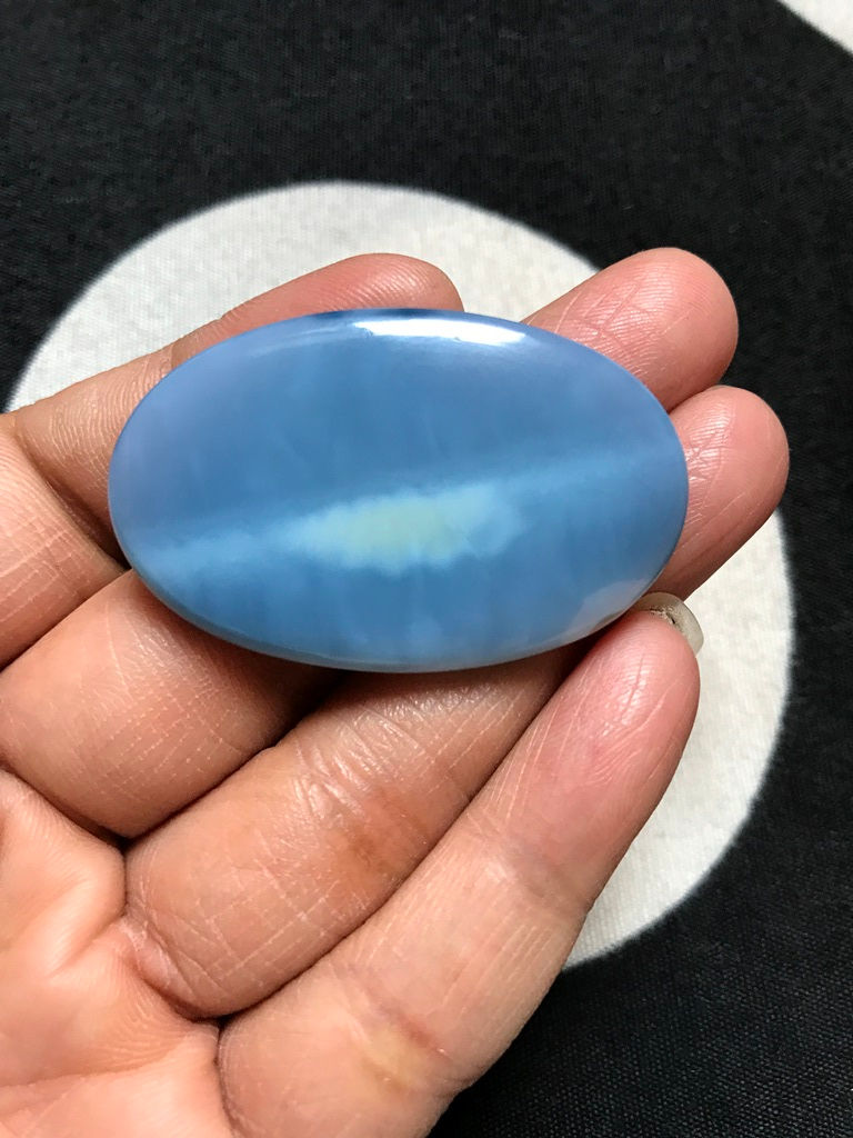 Миниатюра: Blue Opal Cabochon 1 Piece Size 45 MM Approx