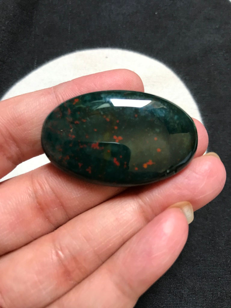 Миниатюра: Blood Stone Cabochon 1 Piece Size 41 MM Approx
